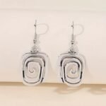 Elegant 925 Sterling Silver New Fashion Jewelry Charms Unique Spiral Earrings