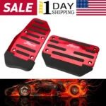 Universal Non-Slip Automatic Gas Brake Foot Pedal Pad Cover Car Accessories RED