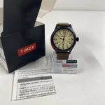 TIMEX Expedition T49963 Mens Scout Field Watch Brown Leather Band Indiglo 40mm