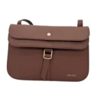 Veloci Taupe Structured Everyday Crossbody Shoulder Bag NWOT Gold Hardware