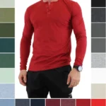 True Classic Men's Shirt, Long Sleeve Henley Style Shirt MSRP $35