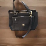 Talbots Navy Blue Leather Handbag