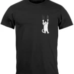 Mens T-Shirt Print Cat Cat Logo Funny Hooded Pullover Men Fashion