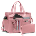 2pcs Large Canvas Tote Bag for Women, Laptop Work Bag Crossbody Shoulder Handbag