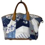 Polo Ralph Lauren Made With Love Denim Patchwork Bellport Tote Handbag Purse