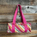 The Sak Rainbow Colors Knit Woven Pink Purse Hand Bag 10 Year Anniversary