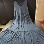 Women's XL Dress Sleeveless Tshirt Soft Material. Chambray Blue Comfortable