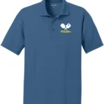 Pickleball Paddles Chest Print Textured Polo Shirt