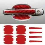 8pcs Red Anti Scratch Sticker Protector Accessories Sticker Car Door Handle Bowl