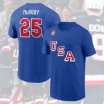 Charlie McAvoy #25 Name and Number USA Hockey Team 2026 TShirt