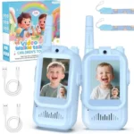 2 Pack Rechargeable Kids Video Walkie Talkies - Camping/Hiking Toys Ages 3-12