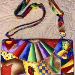 Crossbody Bag 2 Zips 3 Pocket W/CC Sleeves Hand Crafted Whimsy Boho 60s Retro