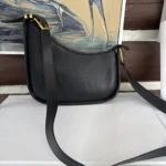 BCBG Generation Black Crescent Leather Hobo Shoulder Bag Purse