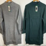 Hilary Radley Ladies' XL Sweater Dress Lot of 2 Gray Green NWT