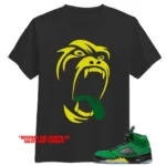 JORDAN 5 OREGON, T SHIRTS BY SALUTE AND CONQUER (GORILLA)