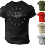 USA 1776 Distressed Men Patriotic T Shirt American Flag