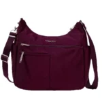 Baggallini Womens Securtex Anti-Theft Free Time Crossbody Bag, Mulberry