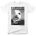 Jabberjaw - Awkward - Adult Unisex Short Sleeve T-Shirt - White