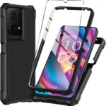 for TCL K32/K33 5G 2025 Phone Case with Tempered Glass Screen Protector,Slim