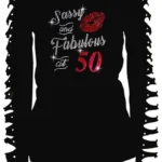 Bling Birthday T-shirt Sassy Fabulous at 40/45/50/55/60/65th Cut Out S-4X Long