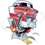 Chevy '55 Bel Air 150 210 Hot Rod T-shirt 100% Cotton Adult Small to XXXXXL