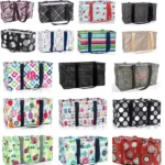 Thirty One Medium Large Utility tote Beach Laundry Basket Storage Bag 31 Gift