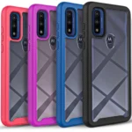 For Motorola Moto G Pure Phone Case Shockproof Cover + Tempered Glass Protector
