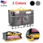 Women Travel Insert Handbag Purse Large Liner Organizer Tidy Bag Case Waterproof