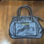 Capezio Purse Brown Vinyl Double Handles Inner Pockets Hand Bag