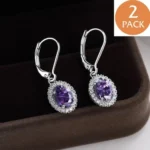 2x Fashion 925 Silver Filled Drop Earring Women Cubic Zircon Jewelry A Pair