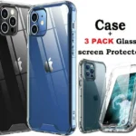For iPhone 12 11/Pro/Max/XS/XR/X/8/7 Shockproof TPU Phone Cover+Tempered Glass